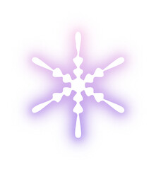 Fototapeta premium Collection of snowflake neon