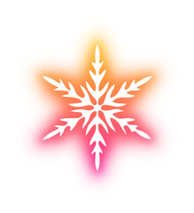 Collection of snowflake neon