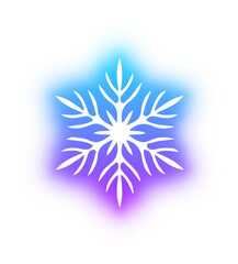 Collection of snowflake neon