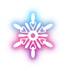 Collection of snowflake neon