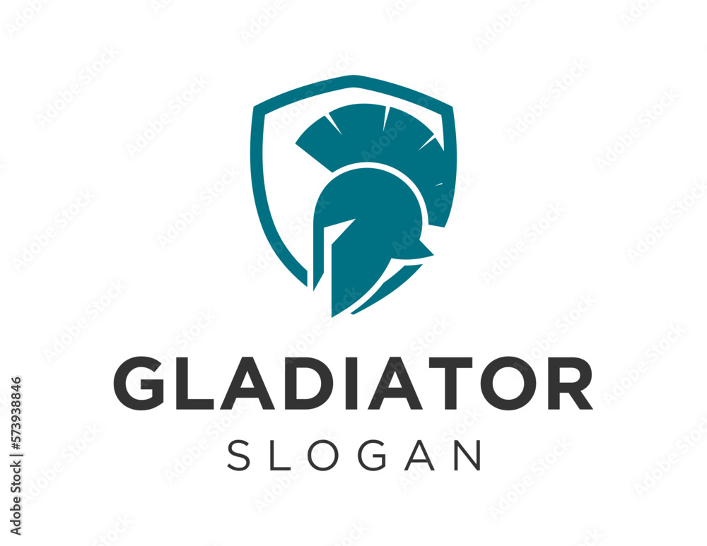 Aufkleber logo design about gladiator on a white background. created using the coreldraw application.