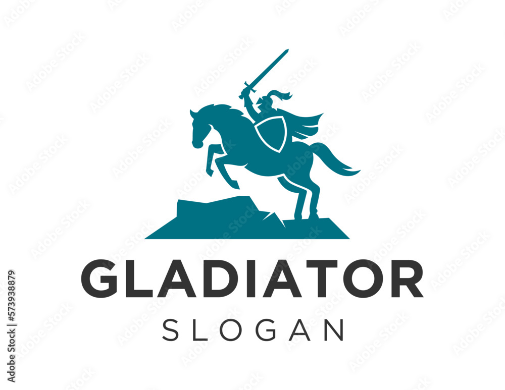 Aufkleber logo design about gladiator on a white background. created using the coreldraw application.