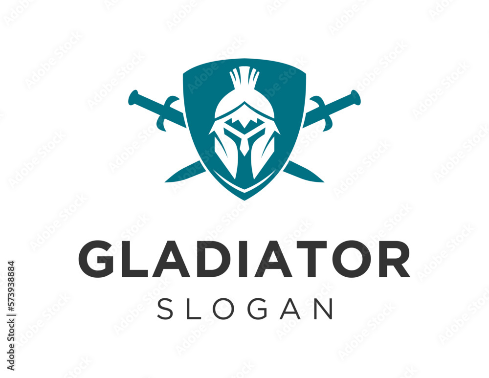 Aufkleber logo design about gladiator on a white background. created using the coreldraw application.