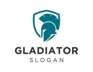 Logo design about Gladiator on a white background. created using the CorelDraw application.