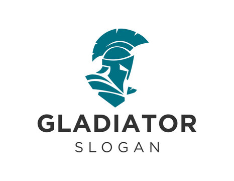 Logo design about Gladiator on a white background. created using the CorelDraw application.