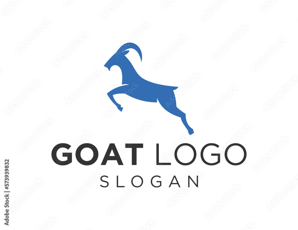Poster logo design about goat on a white background. created using the coreldraw application.