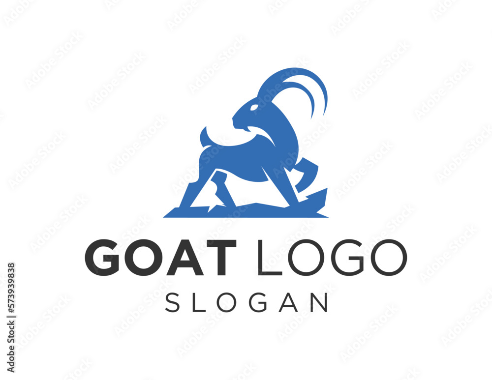 Poster logo design about goat on a white background. created using the coreldraw application.