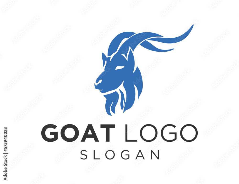 Poster logo design about goat on a white background. created using the coreldraw application.