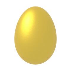 Golden egg .3D illustration. PNG with transparent background.	
