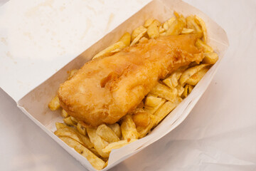 Fish and Chips from an English Fish and Chip Shop