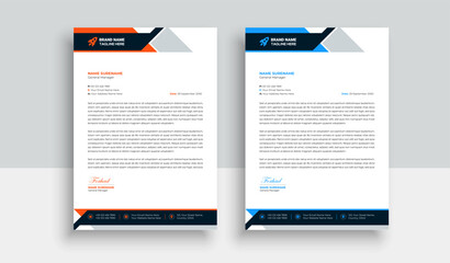Abstract Letterhead Design Modern Business Letterhead Design 