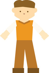 funny cartoon casual man