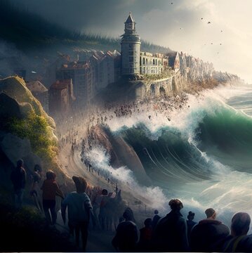 surf on the promenade of the cliff town