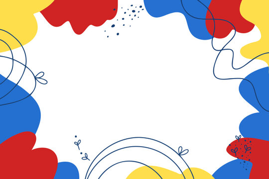 Bright abstract frame template for award, card, banner, label. Vector image.