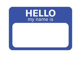 name badge template. hello my name is blank template