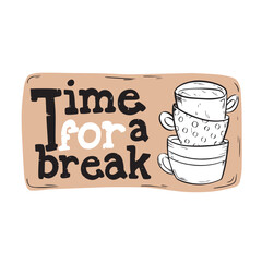 Coffee quote. Hand drawn lettering phrase. Modern motivating calligraphy decor. Scrapbooking or journaling card with quote.