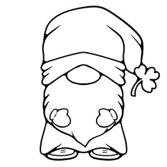 retro st. patrick’s day gnomes cartoon cllipart 