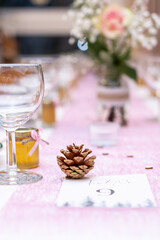 Tischkarten auf Hochzeit