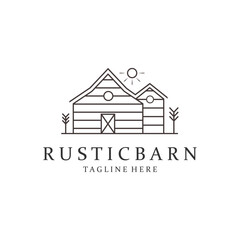 Country Farmhouse or Farm Barn Logo Template.