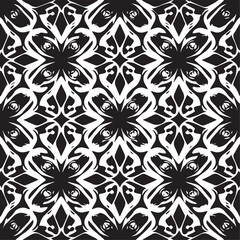 Create a luxurious and classic look with this organic wallpaper featuring ornamental arabesque designs and curved contours. The tiled pattern, inspired by antique carpets