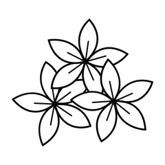Fototapeta na wymiar Simple flowers isolated vector object. Flowers icon