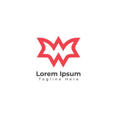 Letter W logo icon design. Initial W letter logo design element template.