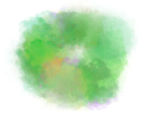 Fototapeta na wymiar abstract green watercolor hand drawn background.