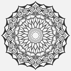 Circular pattern in form of mandala for Henna, Mehndi, tattoo, decoration. Decorative ornament in ethnic oriental style