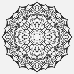Circular pattern in form of mandala for Henna, Mehndi, tattoo, decoration. Decorative ornament in ethnic oriental style