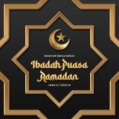 simple modern ramadan kareem social media post design ready to posted luxury black gold