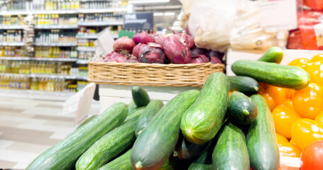 buying vegetables at the market