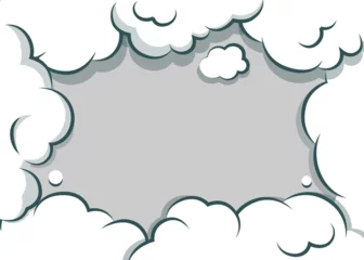 Selbstklebende Fototapeten Comic speech bubble for text. Cartoon cloud background © 4zevar