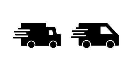 Delivery truck icon vector illustration. Delivery truck sign and symbol. Shipping fast delivery icon