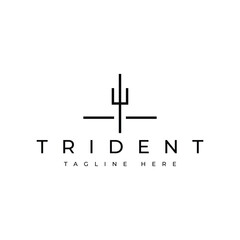 stylized trident logo design