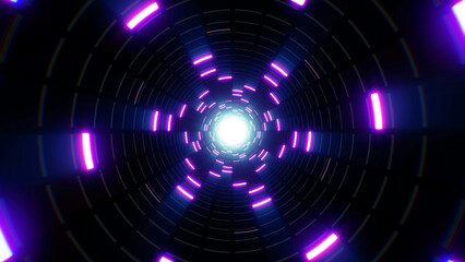 Flickering Purple Dashed Line Pattern with Smear Lights