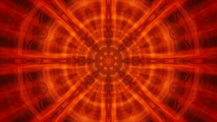 mandala pattern background of symmetrical fire color lines