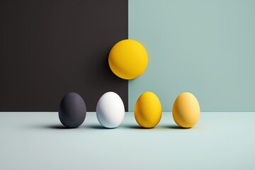 Modern Minimalist Easter Eggs Background