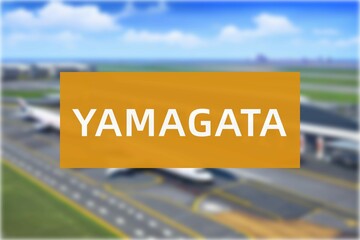 Airport of the city of Yamagata - obrazy, fototapety, plakaty
