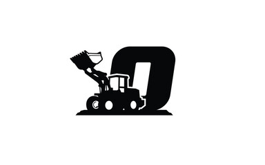 O Logo with loader letter concept for template 