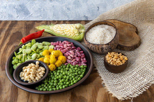 grains used in the elaboration of the fanesca. Traditional food from Ecuador during Holy Week