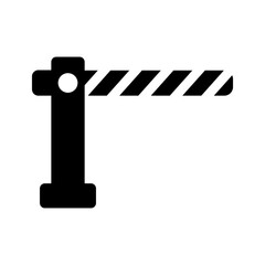 road barrier icon, barrier icon in trendy flat design