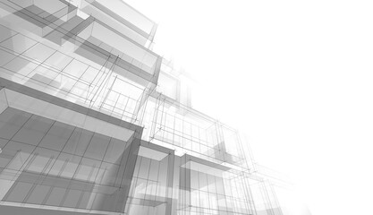 Fototapeta premium Architecture building 3d rendering