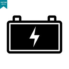 accumulator icon, car battery icon in trendy flat design