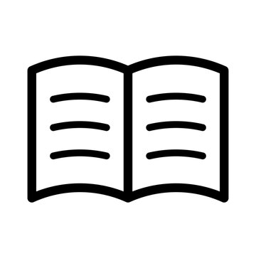 book icon vector logo template, open book icon