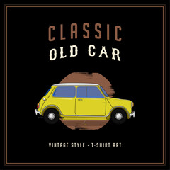 old classic car vector illustration