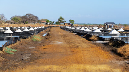 Tthe salt fields at Azuero Peninsula in Panama.
