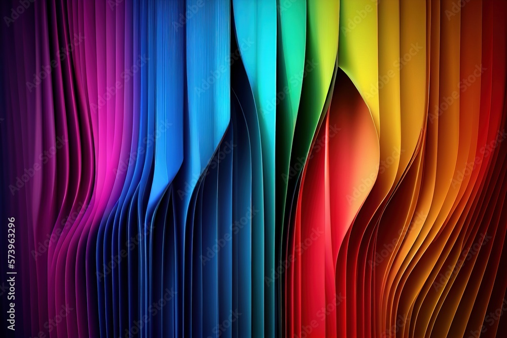 Aufkleber a colorful background with wavy lines and a rainbow color scheme on the side of the image triadic co