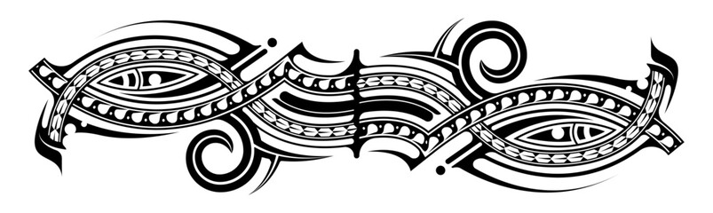 Abstract Polynesian ethnic pattern