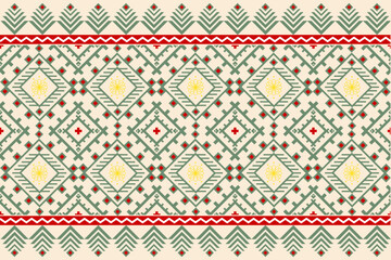 Motif aztec geometric floral native traditional ethnic seamless pattern. Thai, Peruvian, American, African, Indian, Thai Styles. Design for fabric, sarong, textile, batik, carpet, clothing, fashion