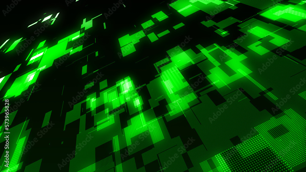 Poster abstract technology background. big data digital code. futuristic dots background. 3d rendering.